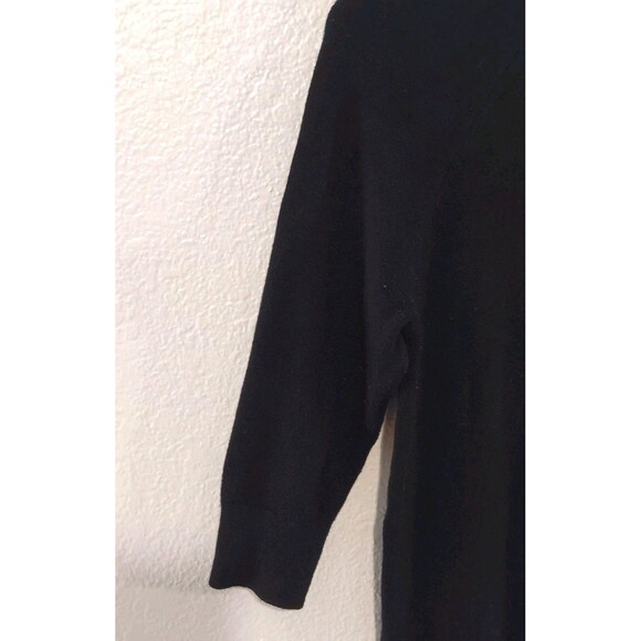 Zara Basic Turtleneck 3/4 Sleeve Sweater Black Size Large Viscose Blend - Picture 6 of 12